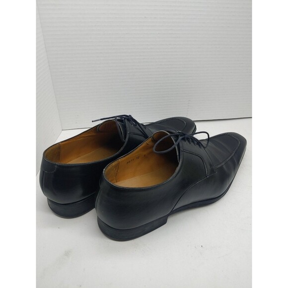 Magnanni for Neiman Marcus 9971 Black Leather Derby Lace Up Shoes Men Size 12 - Picture 4 of 16